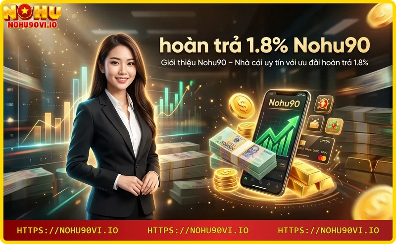 Giới thiệu Nohu90 - nhà cái uy tín với ưu đãi hoàn trả 1.8%