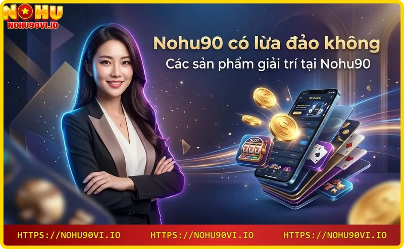 Hình ảnh các sản phẩm giải trí tại Nohu90: thể thao, casino, slot game.
