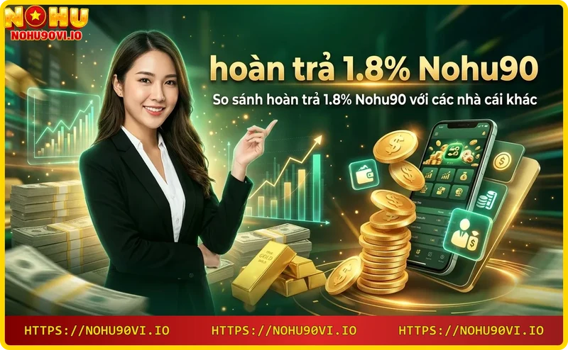 So sánh hoàn trả 1.8% Nohu90 với các nhà cái khác